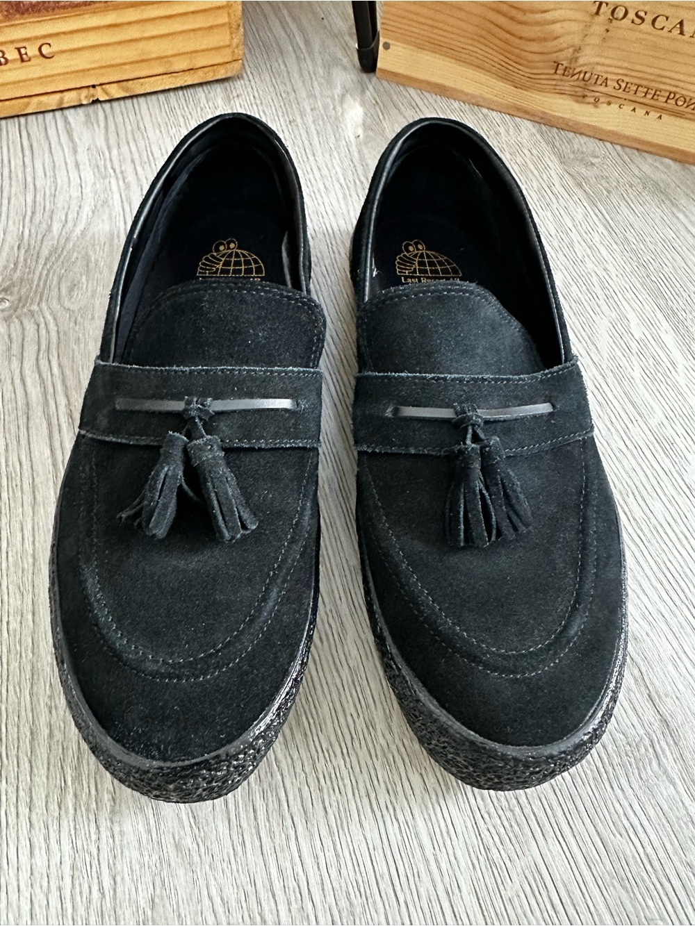Last Resort AB VM005 Skate Loafer Shoes Black Suede Size 9.5 Excellent